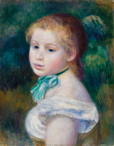Hlava mladé dívky od Pierre-Auguste Renoir