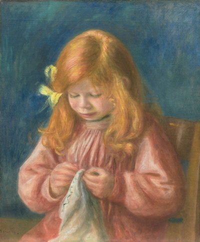 Jean Renoir Šití od Pierre-Auguste Renoir