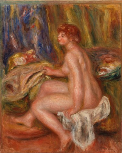 Sedící nahá žena, pohled na profil od Pierre-Auguste Renoir