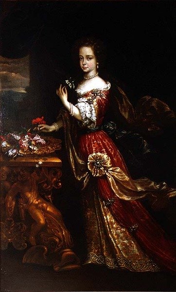 Portrét dámy, možná Henrietta Anne, vévodkyně z Orleans (1644-70), dcera Karla I. od Pierre (circle of) Mignard