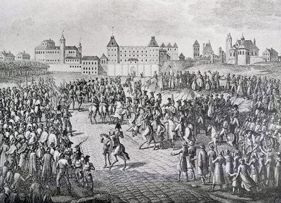 Triumfální vjezd Francouzů do Varšavy, 28. listopadu 1806 od Pierre Adrien Le Beau