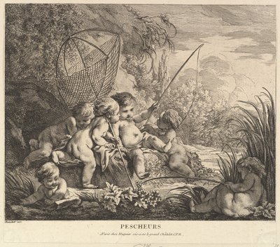 Děti Rybaření, ca. 1738. od Pierre Alexandre Aveline