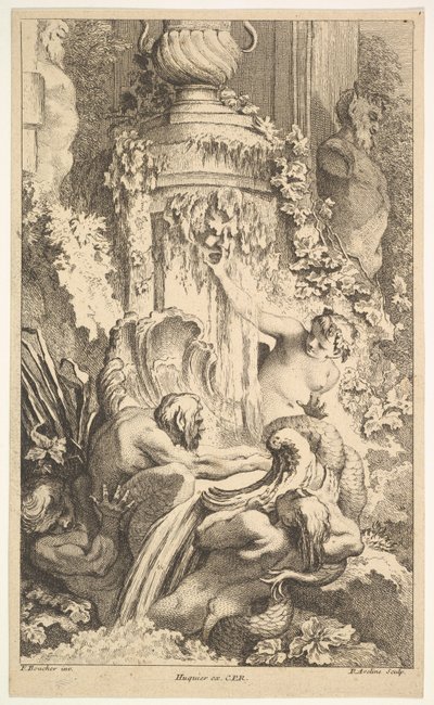 Naiades, Tritons a lázně Priap, 1736. od Pierre Alexandre Aveline