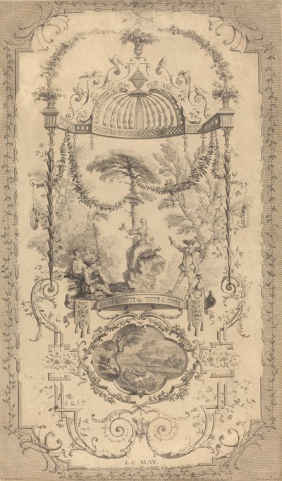LeMay od Pierre Alexandre Aveline after Antoine Watteau