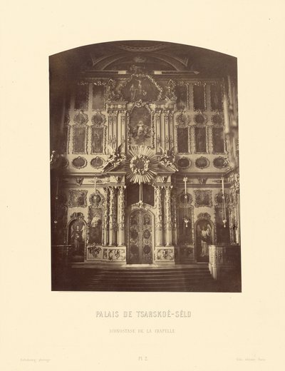Carskoje-Selský palác, ikonostas kaple od Pierre Ambrose Richebourg