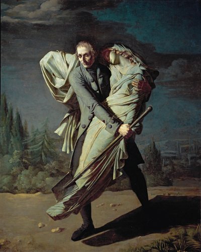 Mladík a jeho dcera ... (olej na plátně) od Pierre Antoine Augustin Vafflard