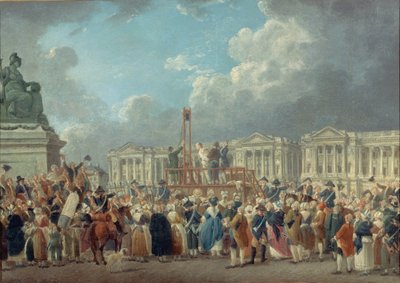 Poprava na Place de la Revolution, c. 1793. od Pierre Antoine Demachy