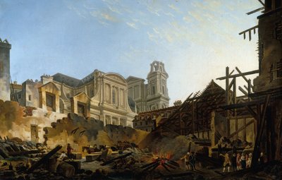 Foire Saint-Germain po požáru v noci ze 16. na 17. března 1762, 1762. od Pierre Antoine Demachy
