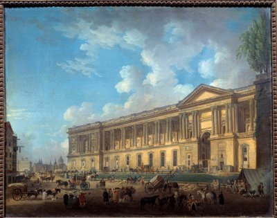 Kolonáda nově degagee louvre. Pohled na Paříž. Obraz Pierra Demachy (1723-1807) od Pierre Antoine Demachy