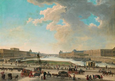 Pohled na Paříž z Place Dauphine, mezi 1750 a 1775. od Pierre Antoine Demachy