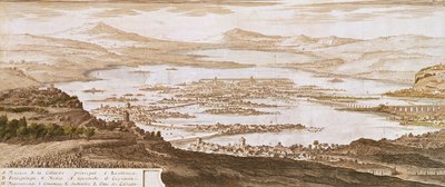 Město Mexiko, z „Voyages aux Regions Equinoxales du Nouveau Continent“ od Alexandra von Humboldta (1769-1859) 1810 od Pierre Antoine Marchais