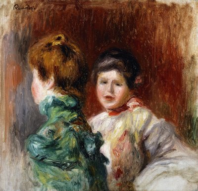 Náčrt hlav dvou žen; Skica, dvě ženské hlavy, 1895 od Pierre Auguste Renoir