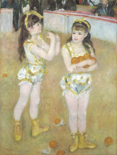 Akrobati v Cirque Fernando, Francisca a Angelina Wartenbergovi, 1879 od Pierre Auguste Renoir