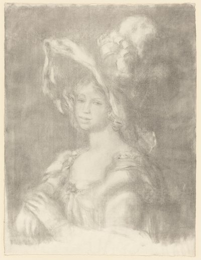 Amélie Laurent Dieterlé, asi 1899 (litografie na běloskvoucím papíře) od Pierre Auguste Renoir