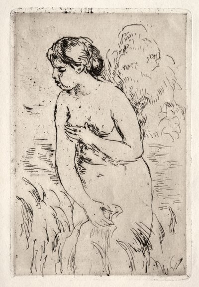 Koupání stojící, polonohý. od Pierre Auguste Renoir