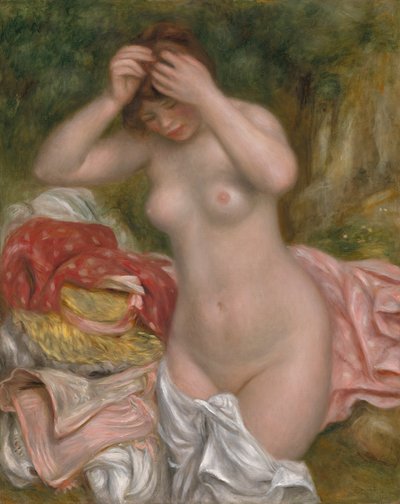 Lapač si upravuje vlasy, 1893 od Pierre Auguste Renoir