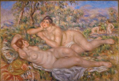 Koupající se ženy (olej na plátně) od Pierre Auguste Renoir