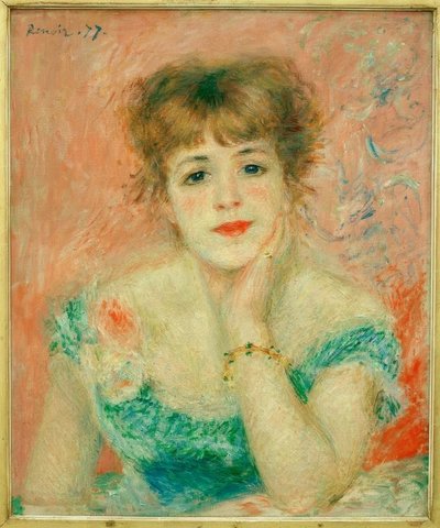 Portrét herečky Jeanne Samary od Pierre Auguste Renoir