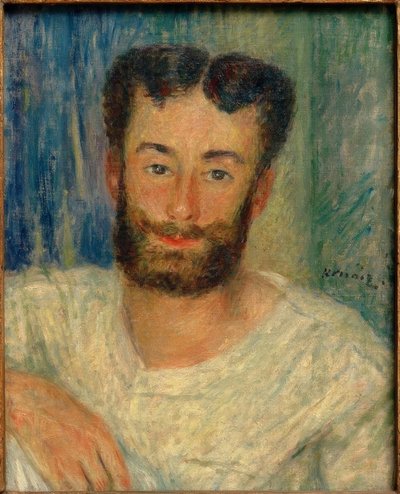 Portrét vousatého mladíka s vystřiženou vestou (The Bougival Rower) od Pierre Auguste Renoir