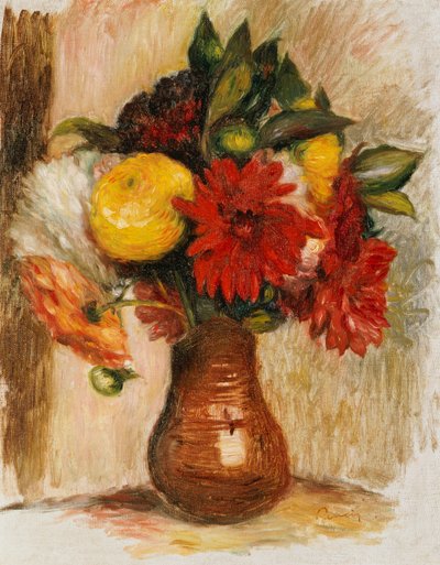 Kytice v kamenném džbánu od Pierre Auguste Renoir