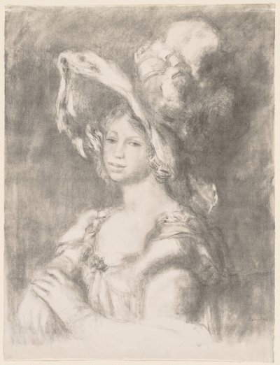 Busta mladé dívky (Mlle. Dieterle) od Pierre Auguste Renoir