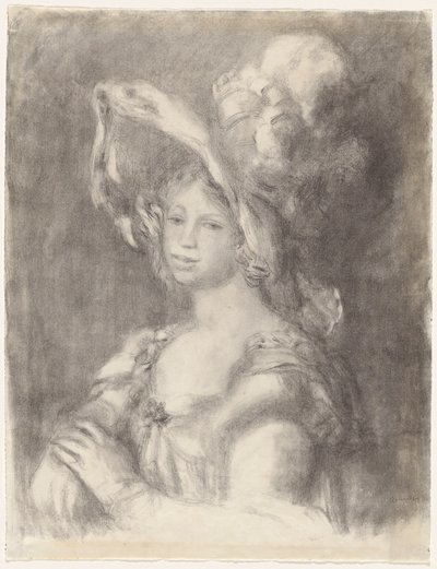 Busta mladé ženy (Mlle Dieterle) od Pierre Auguste Renoir