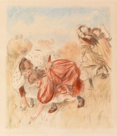 Děti hrají míč od Pierre Auguste Renoir