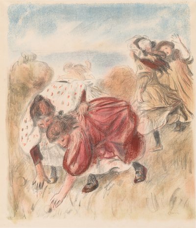 Děti hrají míč od Pierre Auguste Renoir