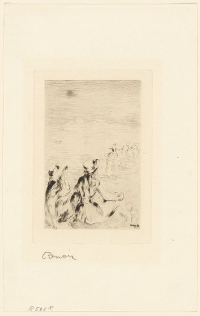 Děti na pláži, Berneval od Pierre Auguste Renoir