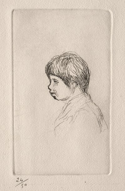 Claude Renoir, profil. od Pierre Auguste Renoir