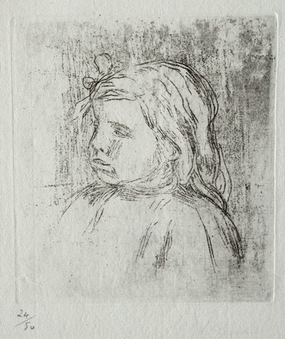 Claude Renoir, tři čtvrtiny vlevo od Pierre Auguste Renoir