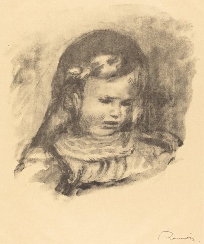 Claude Renoir, hlava spuštěna Claude Renoir, hlava spuštěna, 1904. od Pierre Auguste Renoir