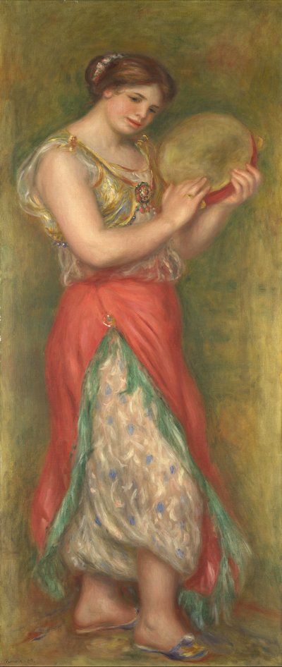 Tančící dívka s tamburínou od Pierre Auguste Renoir