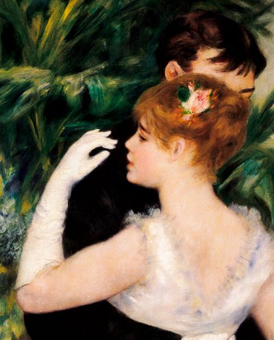 Tanec ve městě - Francouzská malířka Suzanne Valadon (1865-1938) byla jednou z modelek (detail) od Pierre Auguste Renoir