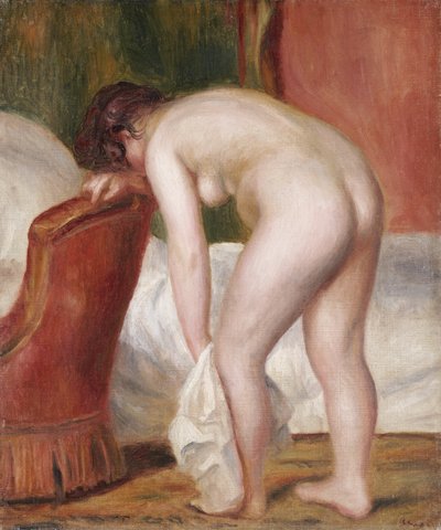 Ženský akt se suší, kolem roku 1909 od Pierre Auguste Renoir