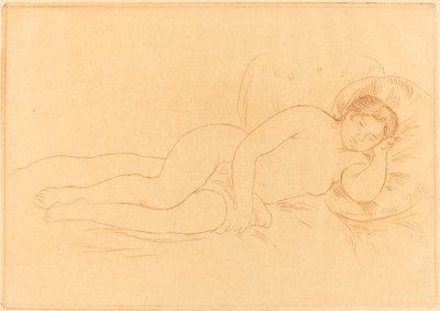 Female Nude Ležící Femme nue gauč, 1906. od Pierre Auguste Renoir