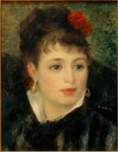 Žena s růží od Pierre-Auguste Renoir