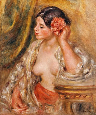 Gabrielle má svůj účes, 1910 od Pierre Auguste Renoir