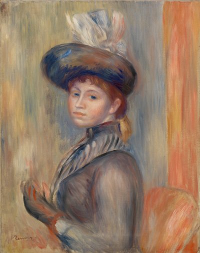 Dívka v šedomodrém od Pierre-Auguste Renoir