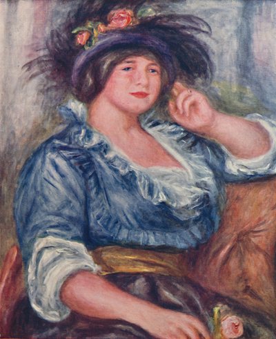 Dívka s růží, 1913, 1923 od Pierre Auguste Renoir