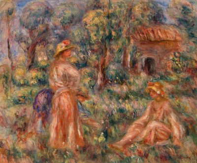 Dívky v krajině od Pierre Auguste Renoir