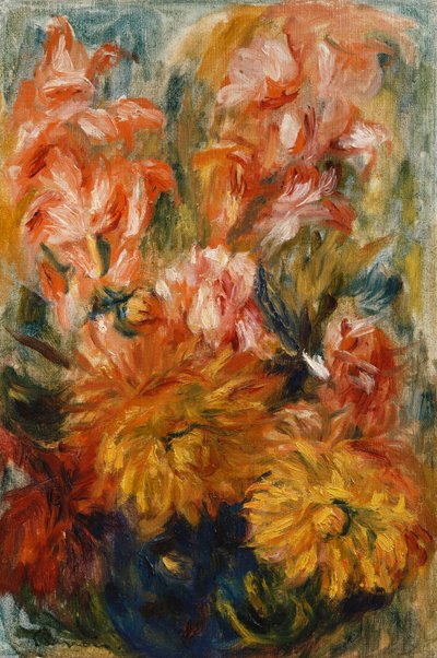 Mečíky v modré váze; Mečík v modré váze, od Pierre Auguste Renoir