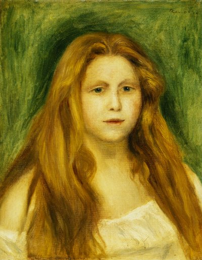 Hlava dívky; Hlava mladé dívky, 1888 od Pierre Auguste Renoir