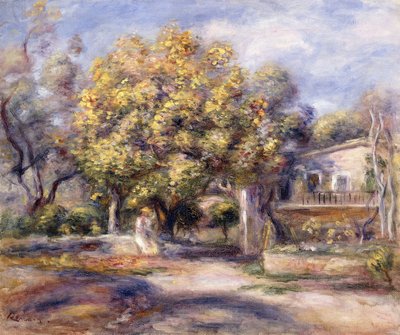 Dům v Cagnes, kolem roku 1905 (olej na plátně) od Pierre Auguste Renoir