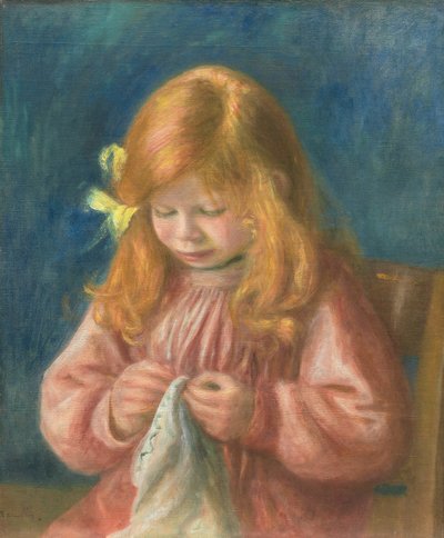 Jean Renoir Sewing, 18991900. od Pierre Auguste Renoir