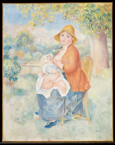 Dítě u prsu, 1886 od Pierre Auguste Renoir