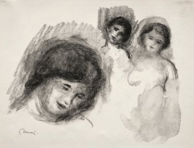 Kámen se třemi náčrty. od Pierre Auguste Renoir