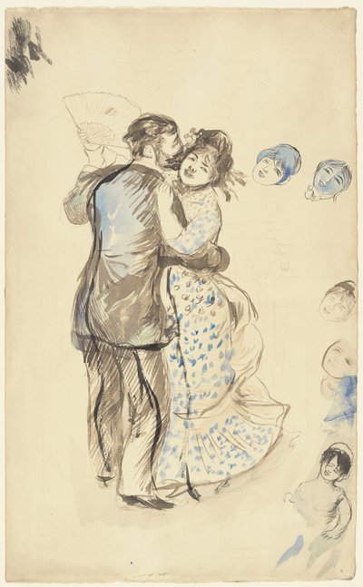 La danse? la campagne (Tanec na venkově) od Pierre-Auguste Renoir
