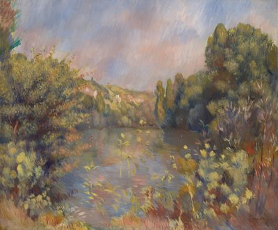 Krajina u jezera, c. 1889 od Pierre-Auguste Renoir