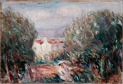 Krajina, cca 1900 (olej na palubě) od Pierre-Auguste Renoir